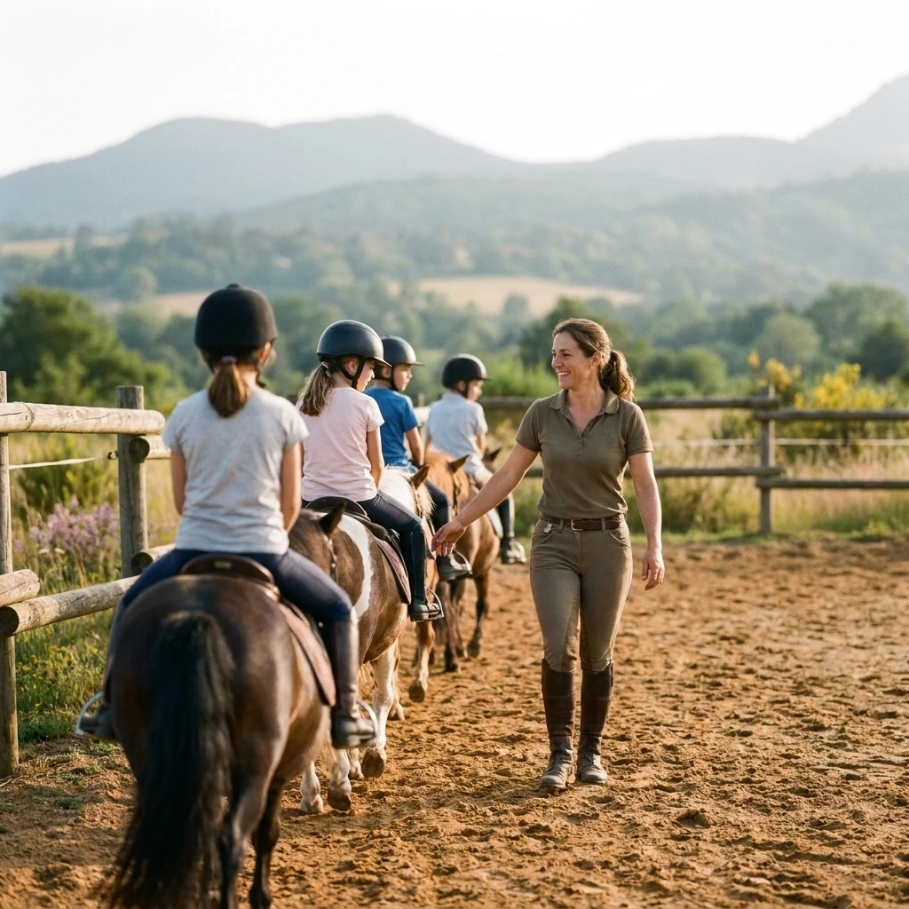 Cours de poney à Saint-Genès-Champanelle, Puy-de-Dôme